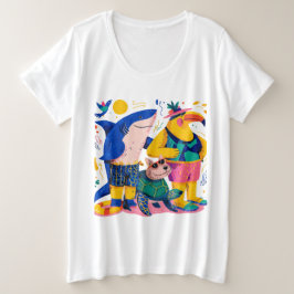 Regalo de camiseta de animales tropicales lindos