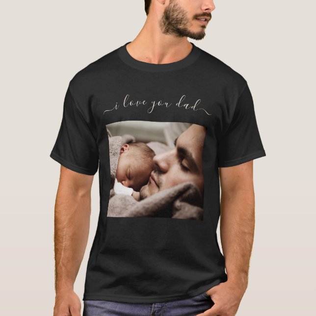 Regalo de camiseta de foto de padre personalizado  (Anverso)
