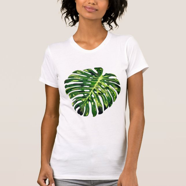 Regalo de camiseta de hoja de Monstera (Anverso)
