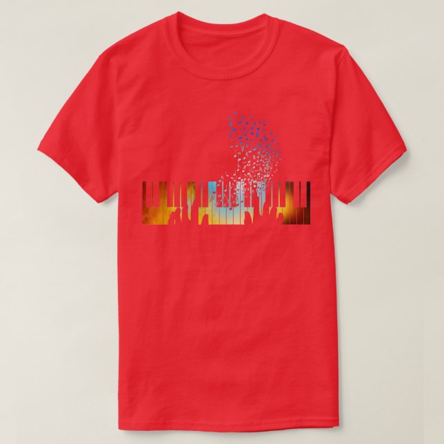 Regalo de camiseta de piano de teclado para hombre (Diseño del anverso)
