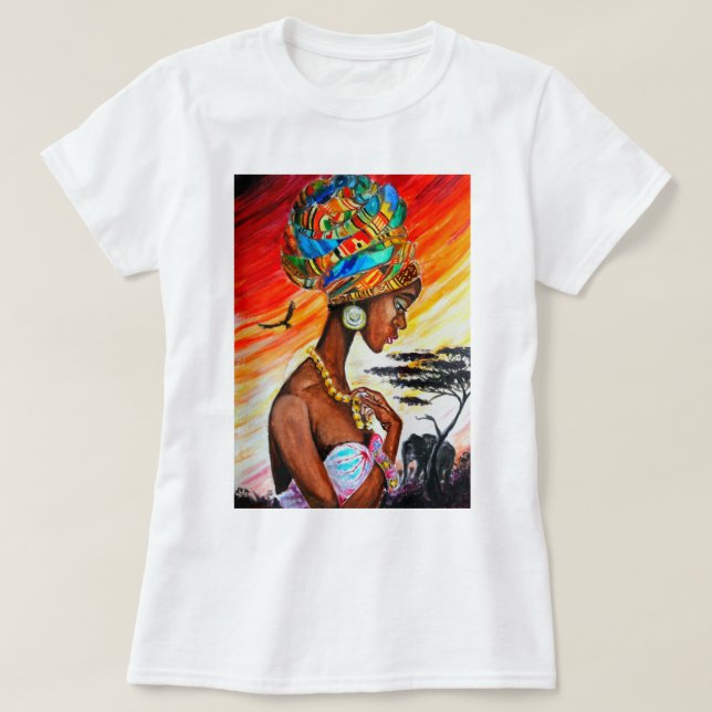 Regalo de camiseta de princesa africana Bonito (Diseño del anverso)