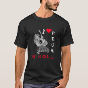 Regalo de camiseta del guitarrista - Amo el rock y