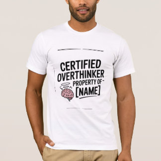Regalo de camiseta divertida para pensador excesiv