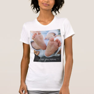 Regalo de camiseta fotográfica de tu madre con tex