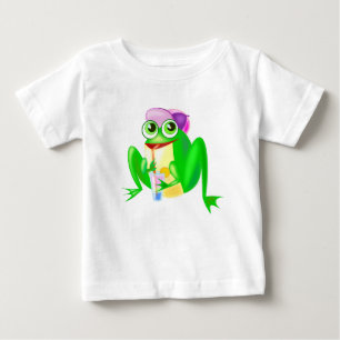 Regalo de camiseta para bebé de rana feliz