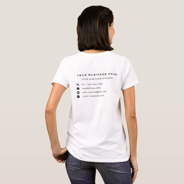 Regalo de camiseta promocional personalizado de tu (Reverso completo)