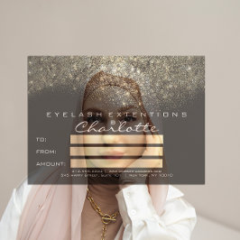 Regalo de certificado blanco negro de Purpurina de