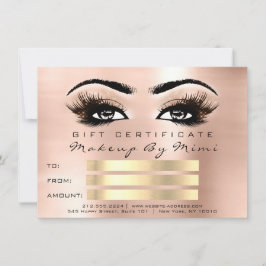 Regalo de certificado de artista de maquillaje de