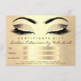Regalo de certificado de artista de maquillaje de 
