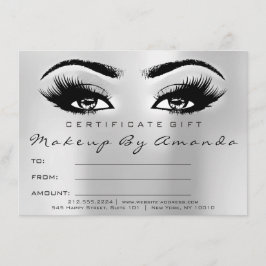 Regalo de certificado de artista de maquillaje gri