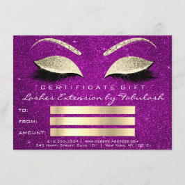 Regalo de certificado de artista de maquillaje ros