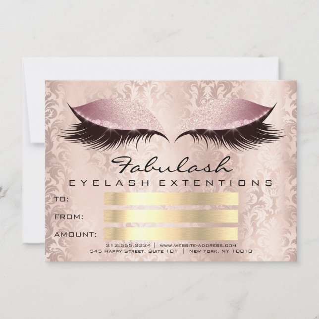 Regalo de certificado de artista de maquillaje ros (Anverso)