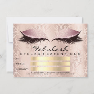 Regalo de certificado de artista de maquillaje ros