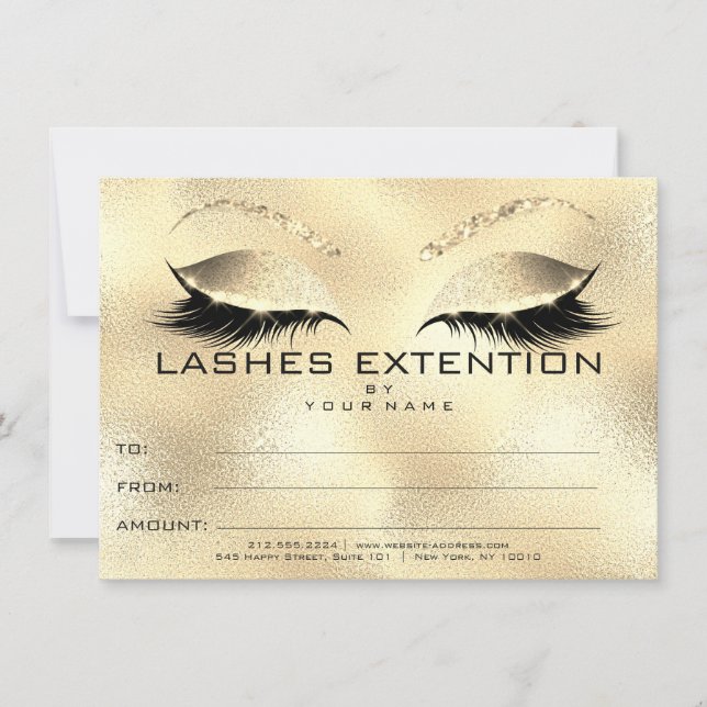 Regalo de Certificado de Extensión de Pestañas Dor (Anverso)