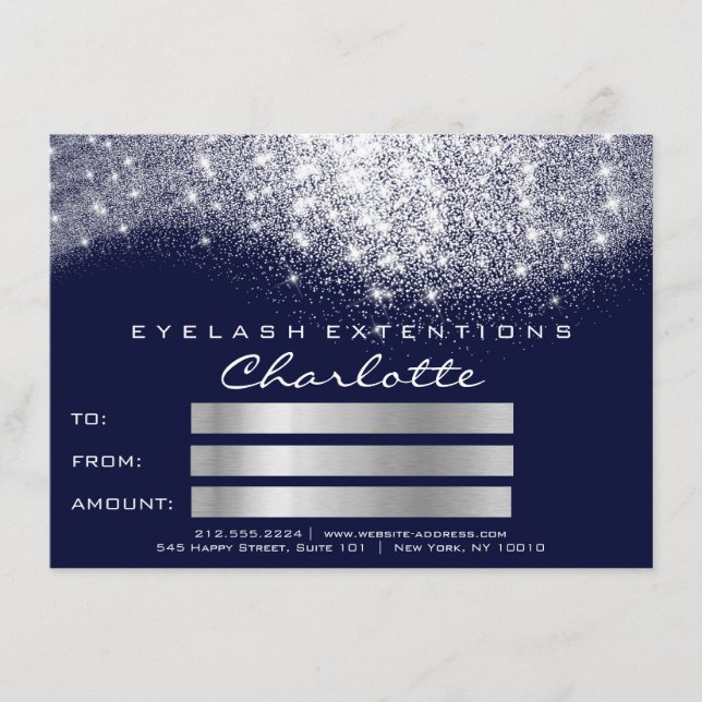 Regalo de certificado de la Marina Azul gris de pl (Anverso)