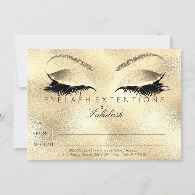 Regalo de Certificado de Maquillaje de Extensiones (Anverso)