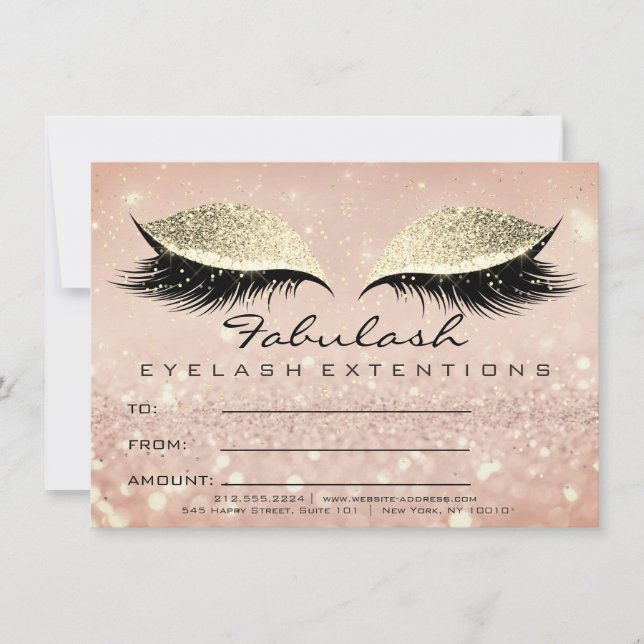 Regalo de certificado de maquillaje de lux de oro  (Anverso)