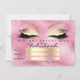 Regalo de Certificado de Maquillaje Rosa Dorado Pe