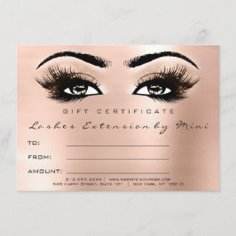 Regalo de certificado de maquillaje Rubor rosa Las
