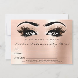 Regalo de certificado de maquillaje Rubor rosa Las
