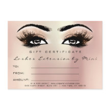 Regalo de certificado de maquillaje Rubor rosa Las