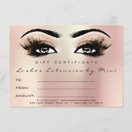 Regalo de certificado de maquillaje Rubor rosa Las