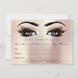 Regalo de certificado de maquillaje Rubor rosa Las