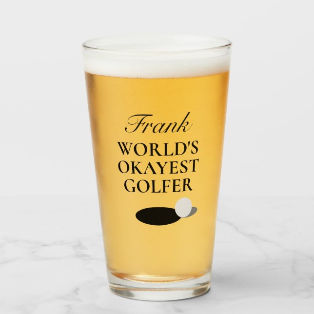 Regalo de cerveza Okayest Golfer para golfistas (Anverso (lleno))