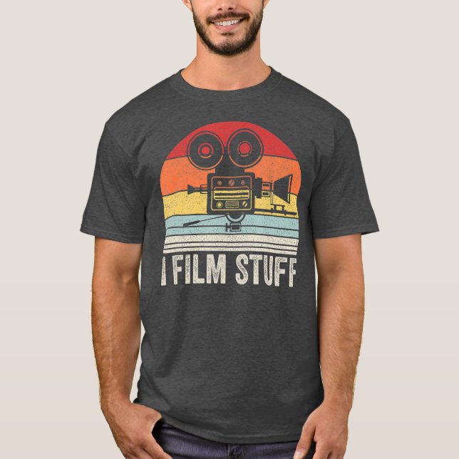 Regalo de cineasta de camisetas de moda retro i vi (Anverso)