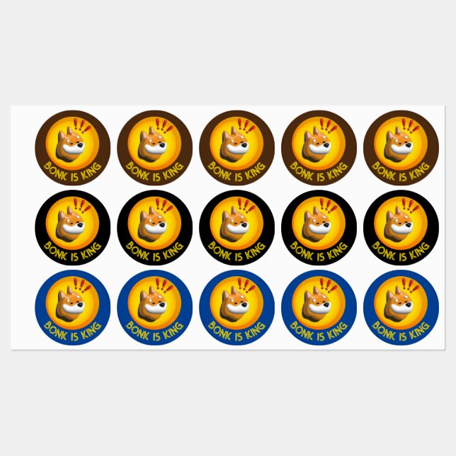 Regalo de criptografía de BONK, pegatina del comer (Hoja)