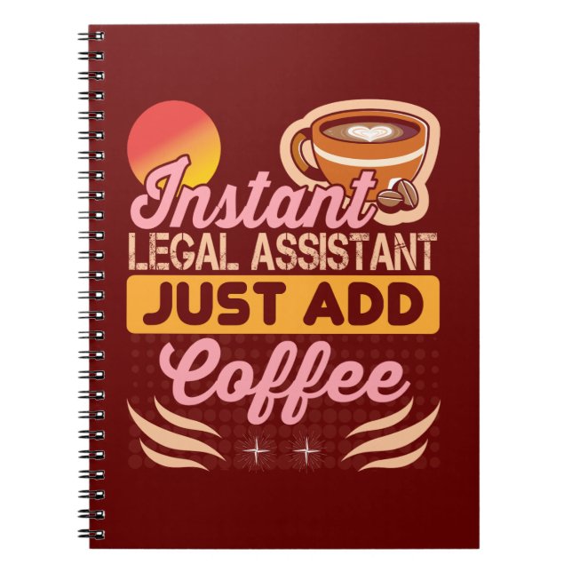 Regalo de Cuaderno de Café para Asistente Legal (Frente)