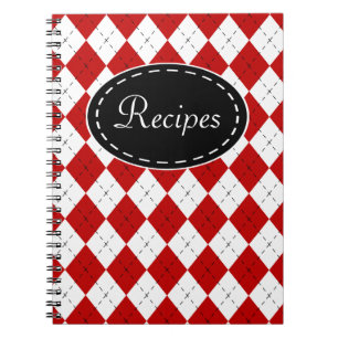 Regalo de cuaderno de cocina de receta retro