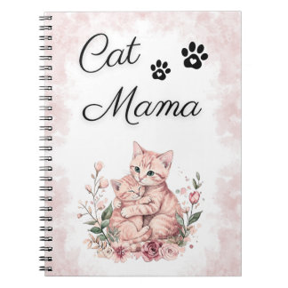 Regalo de Cuaderno de Gato en Acuarela para Mamá A