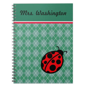 Regalo de cuaderno de mariquita