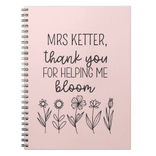 Regalo de cuaderno personalizable para agradecer a