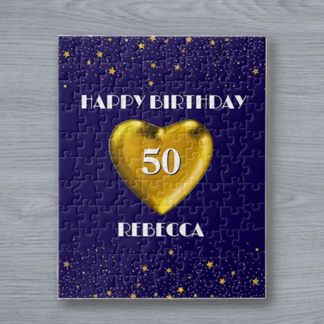 ¡Regalo de cumpleaños 50! Rompecabezas personaliza (Subido por el creador)