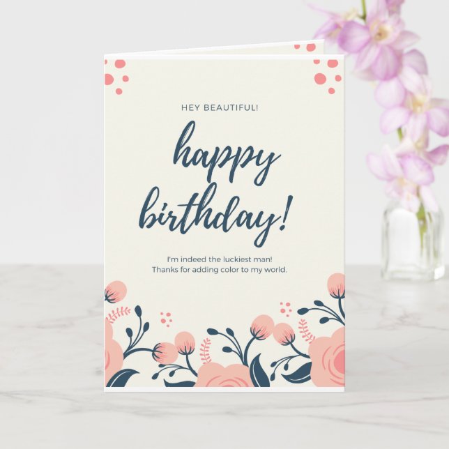 Regalo De Cumpleaños Para La Tarjeta De Saludo Dob (Orquídea)