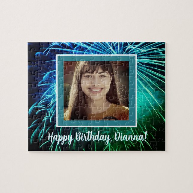 ¡Regalo de cumpleaños! Rompecabezas fotográfico pe (Horizontal)