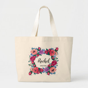 Regalo de dama de honor Roses rojas púrpura Bolsa 