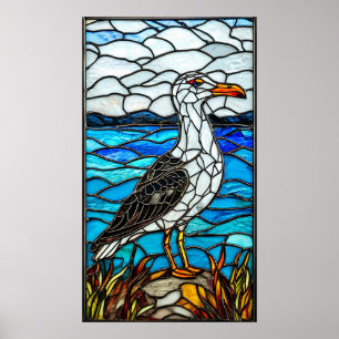 Regalo de decoración de arte de vidrio de gaviota