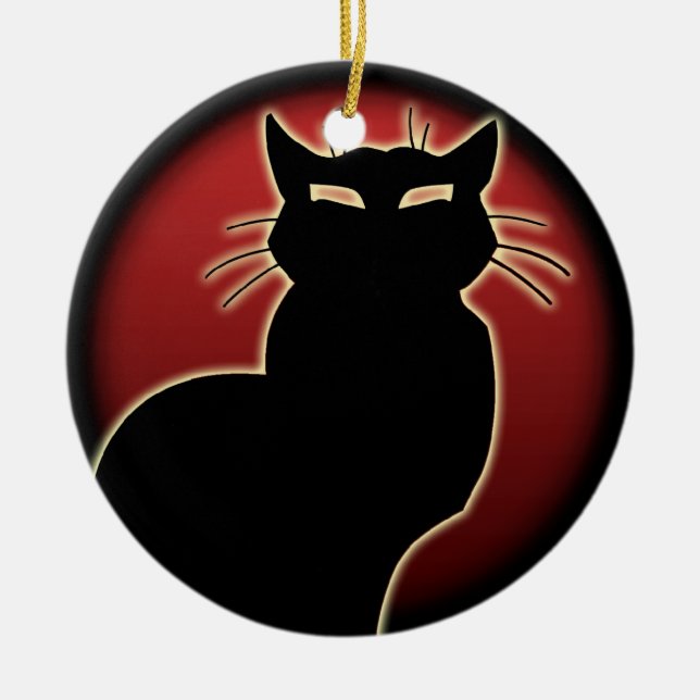 Regalo de decoración personalizada de gatos con ad (Frente)