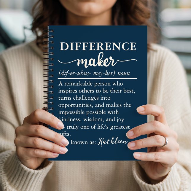 Regalo de Diario de Definición Personalizada para  (Inspiring Definition-Style Personalized Journal for Mentors, Teachers, Coworkers or Leaders)