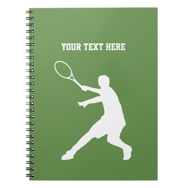 Regalo de encargo del cuaderno del tenis para el (Frente)