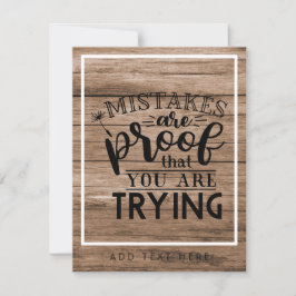 Regalo de estilo rústico de madera con citas motiv