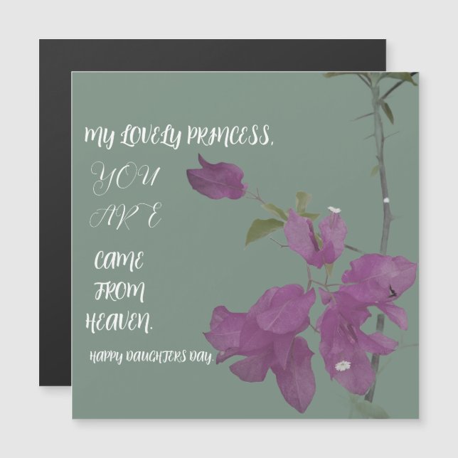 REGALO DE FLORES DEL DÍA DE LAS HIJAS (Anverso/Reverso)