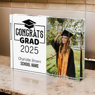 Regalo de Foto de Graduación Personalizado Moderno