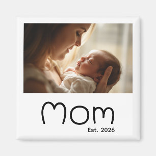 Regalo de foto imán establecido por mamá
