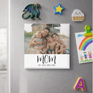 Regalo de foto imán establecido por mamá