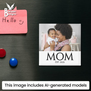 Regalo de Foto Personalizada para Mamá Imán Establ