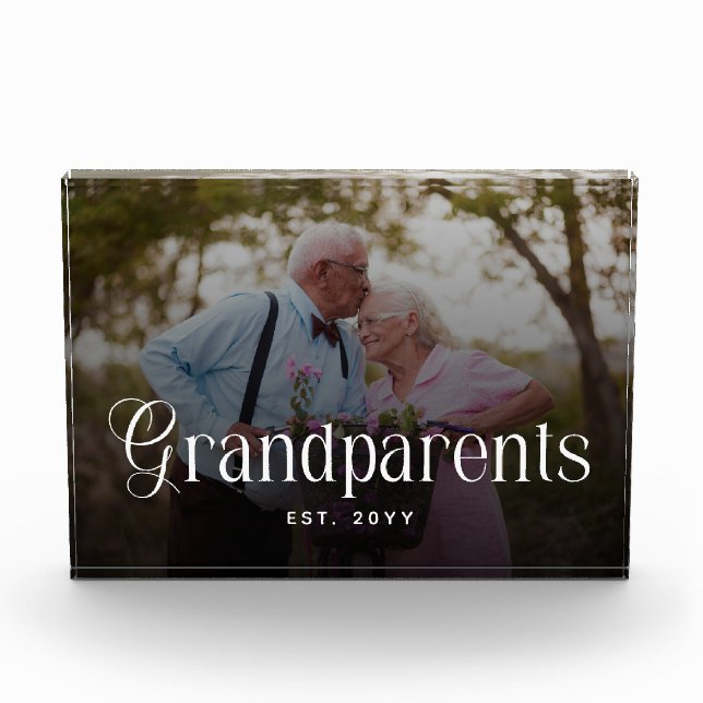 Regalo de Foto Personalizado Abuelos Tipografía Mo (Anverso)